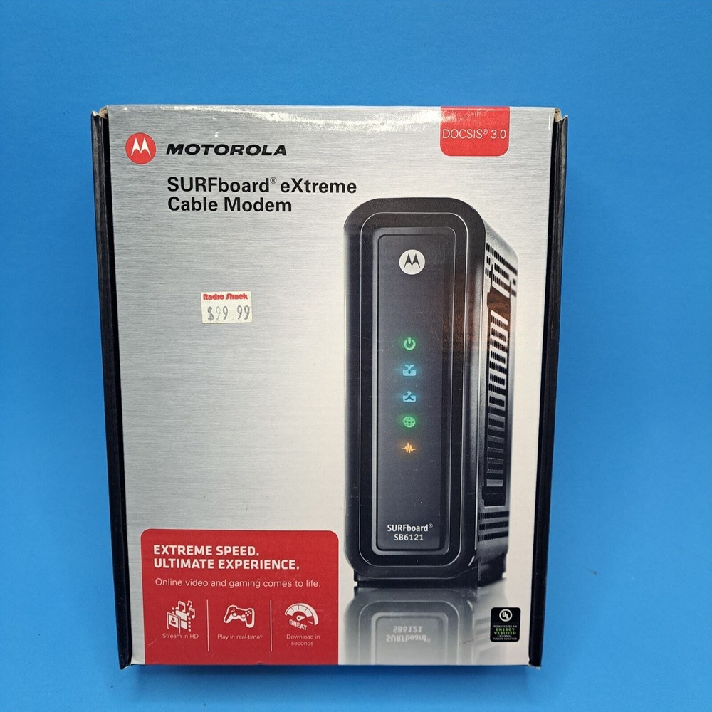 Motorola‎ SURFboard eXtreme SB6121 Cable Modem DOCSIS 3.0 High Speed Internet